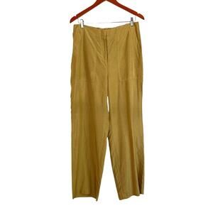 J.Crew Womens Linen Blend Wide Leg Utility Pants Size 12 Tan Lightweight NWT